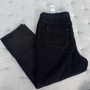 NWT BODEN BLACK CORDUROY JEANS HIGH RISE STRAIGHT PANTS